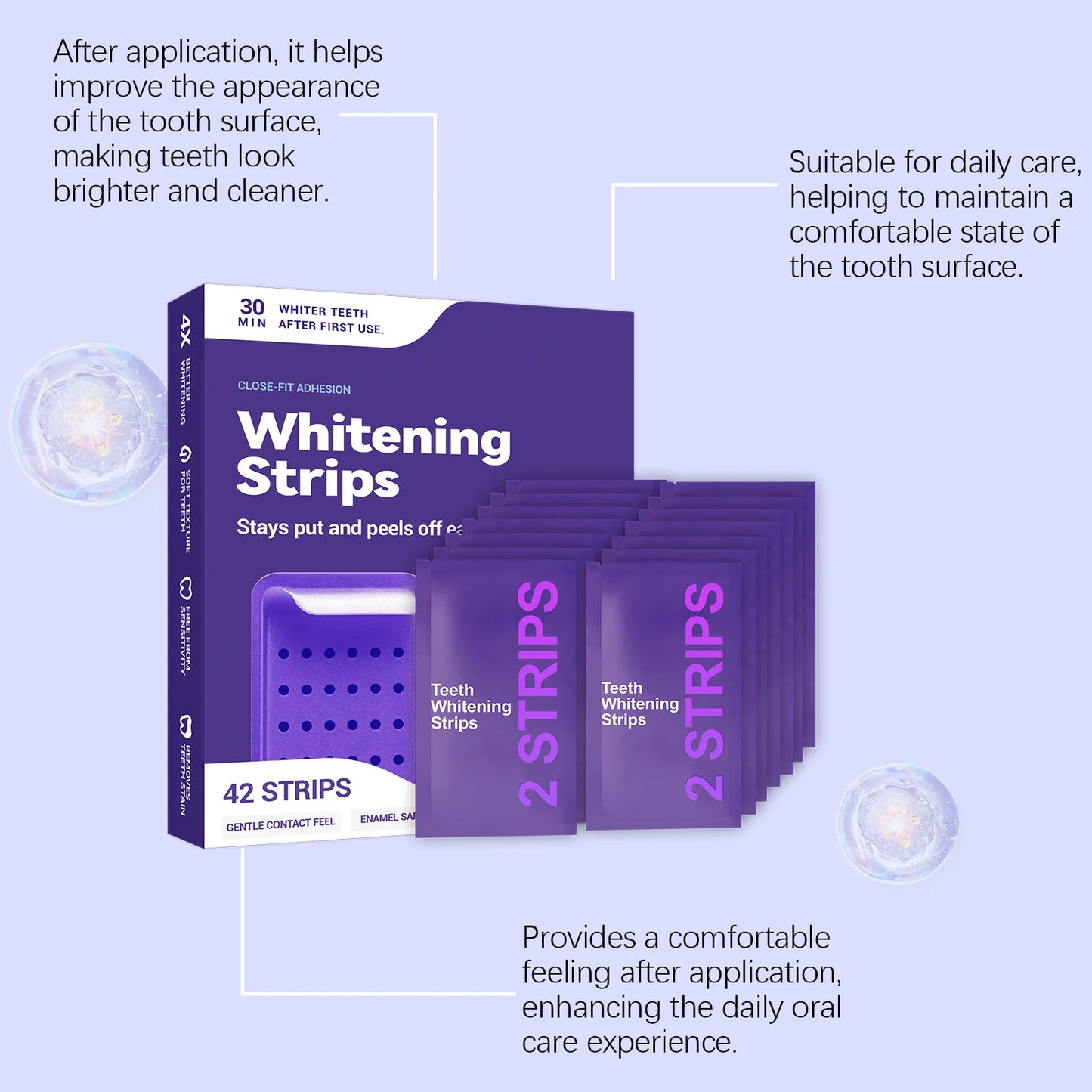 Radiant Labs™: Purple Teeth Whitening Strips